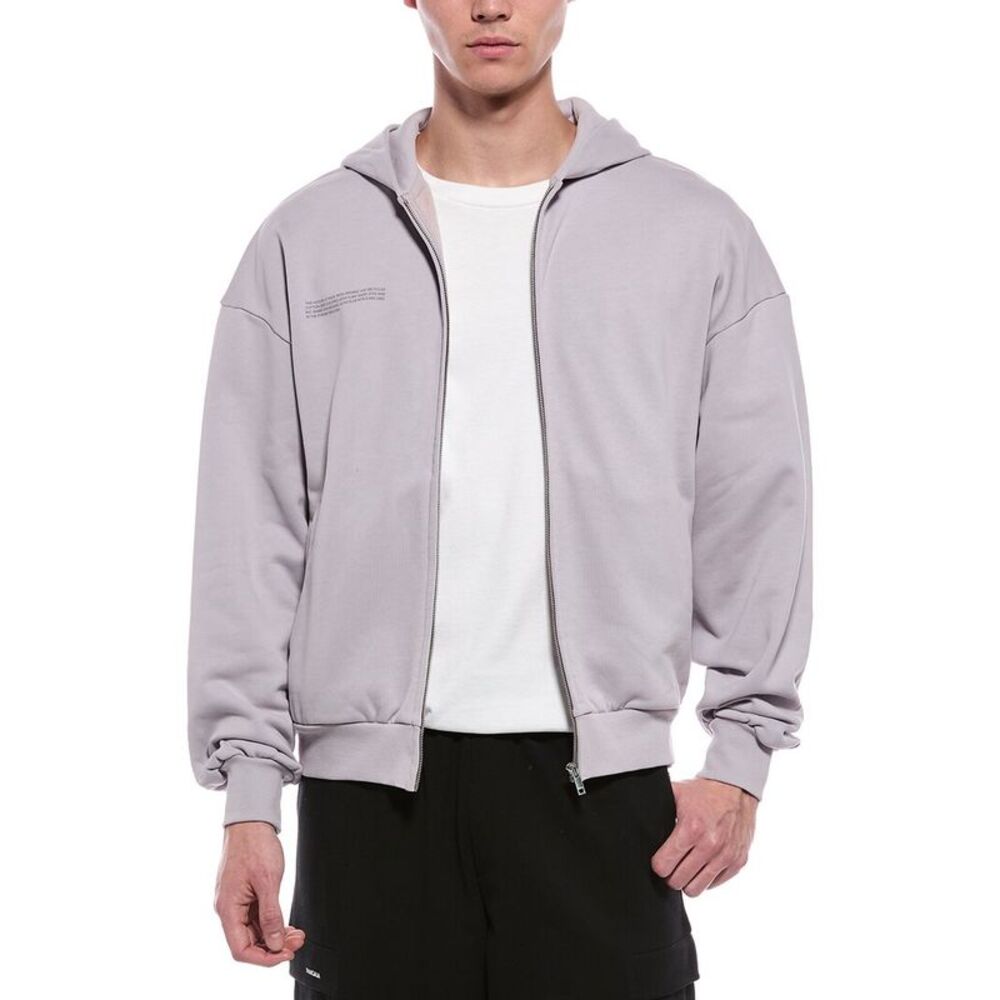 Pangaia Mens  Zip Hoodie, Purple